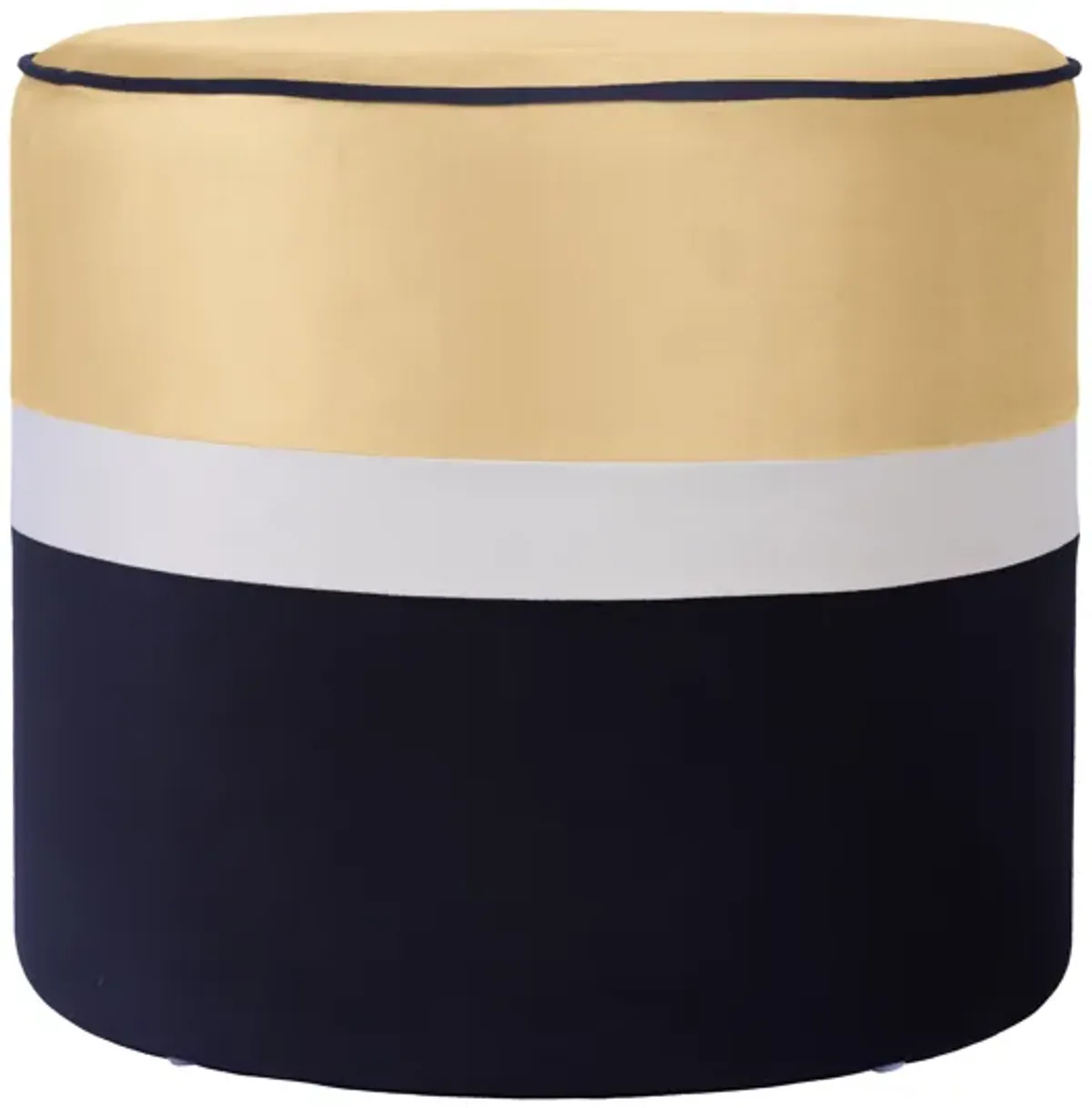 Klondike Champagne & Black Velvet Ottoman