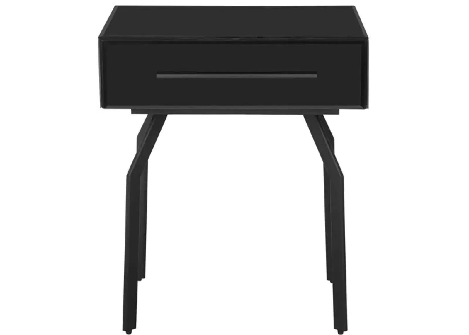 Santana Black Glass Side Table