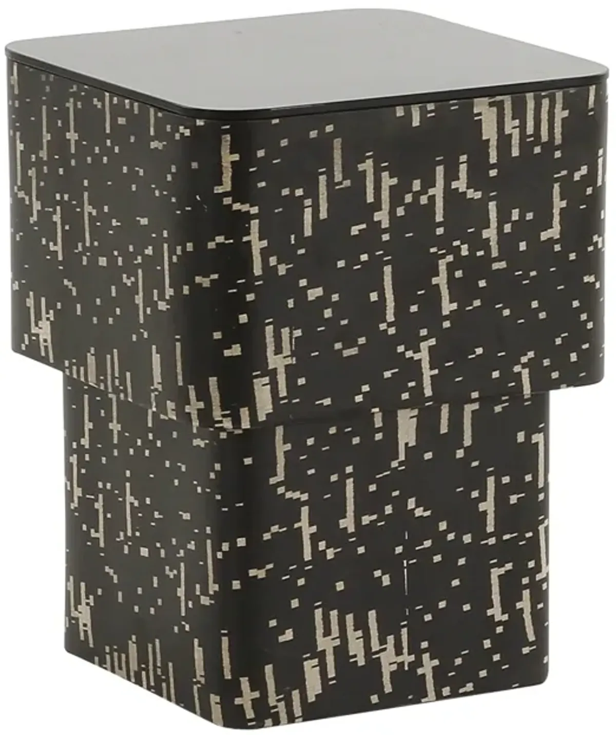 Faye Black Glass Side Table