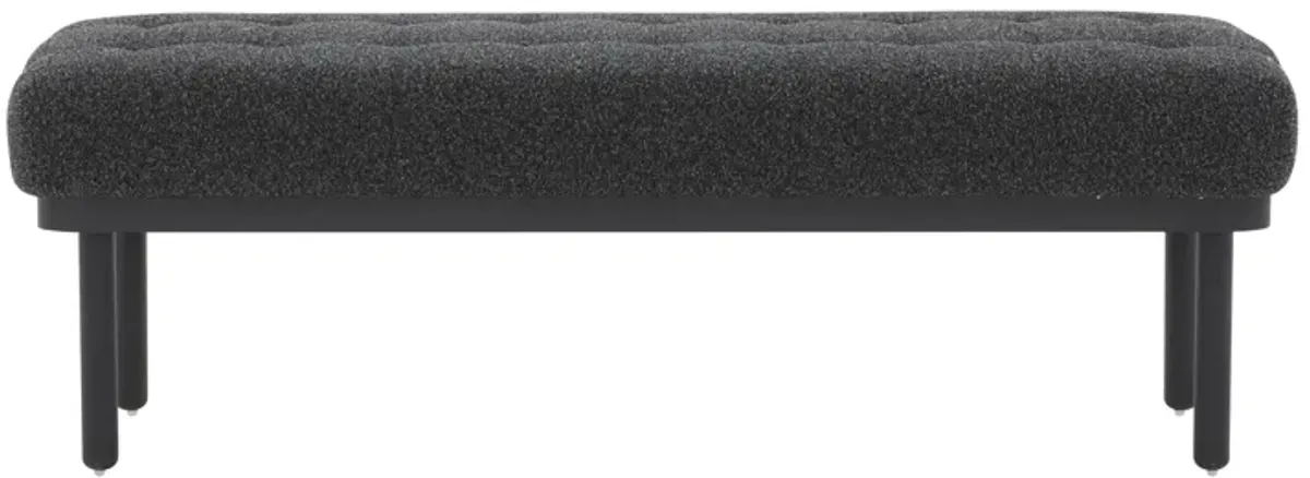 Olivia Black Boucle Bench