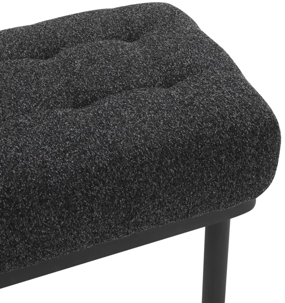 Olivia Black Boucle Bench