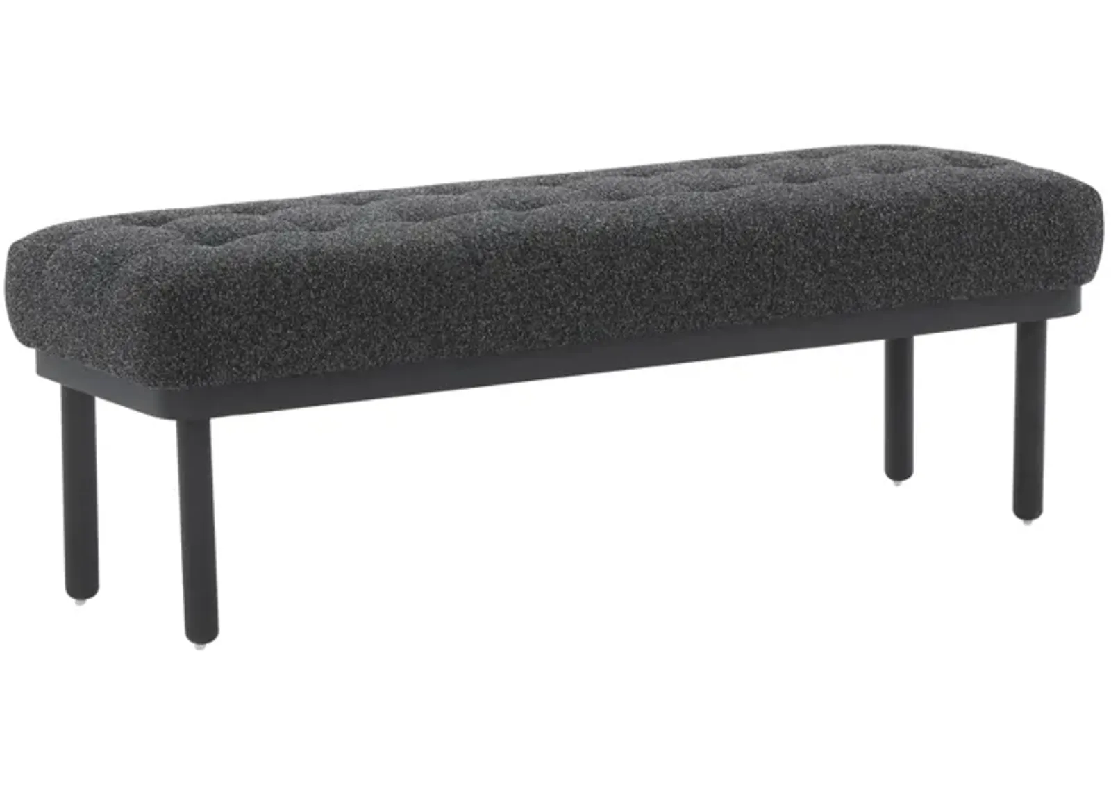 Olivia Black Boucle Bench