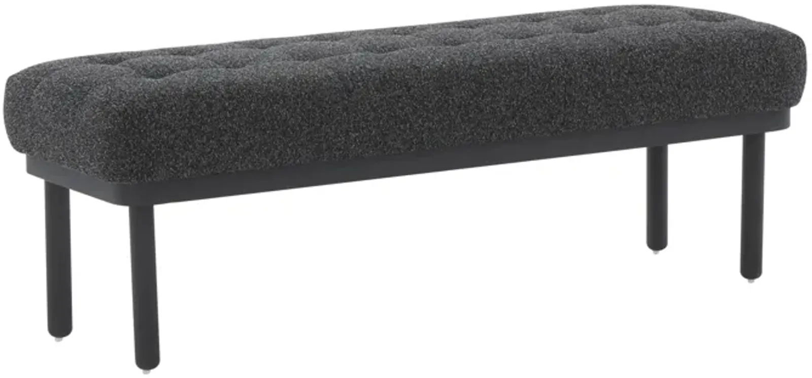 Olivia Black Boucle Bench