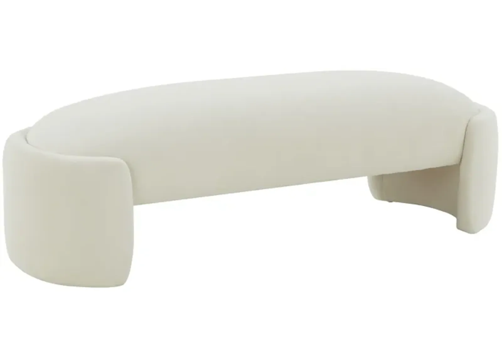 Toledo Cream Velvet Bench