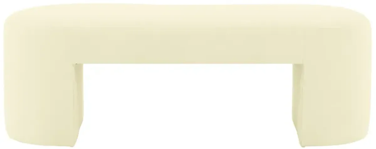 Elena Chiffon Yellow Velvet Bench