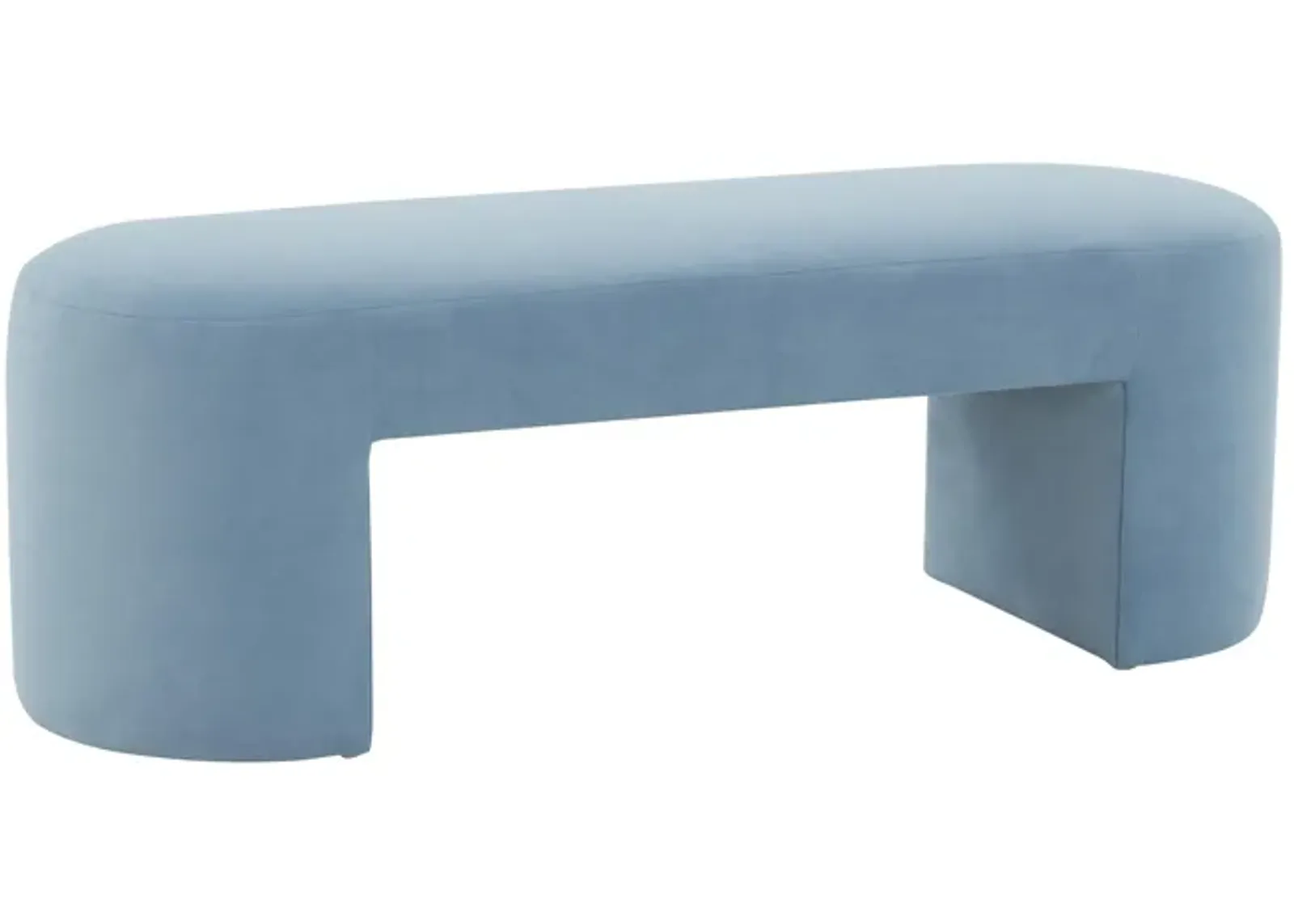 Elena Light Blue Velvet Bench