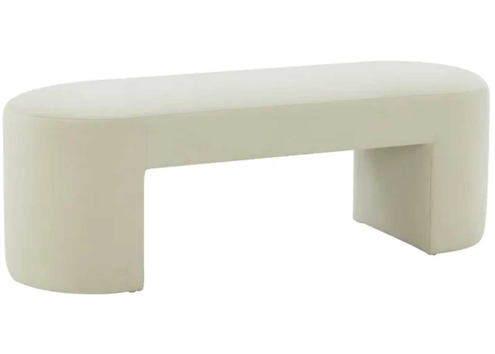 Elena Cream Velvet Bench