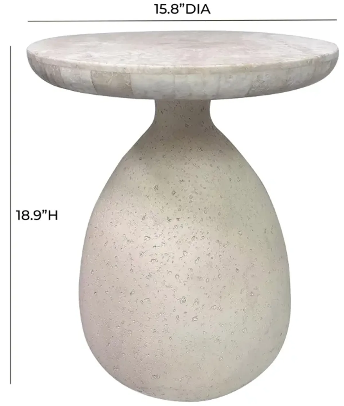 Gina Cream Travertine Side Table