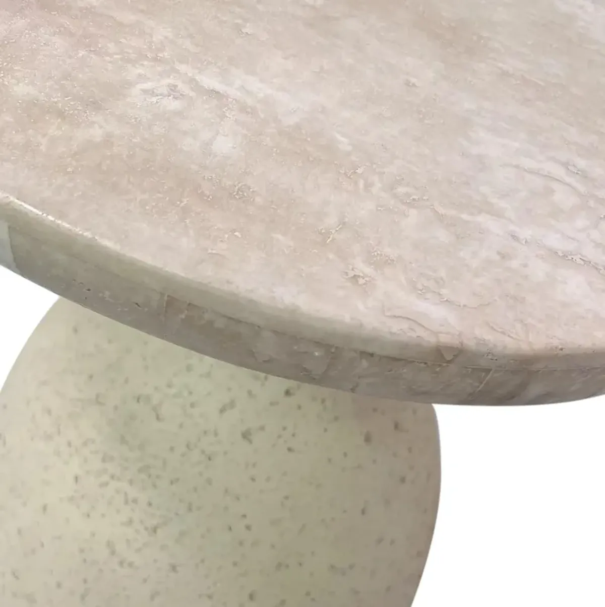 Gina Cream Travertine Side Table