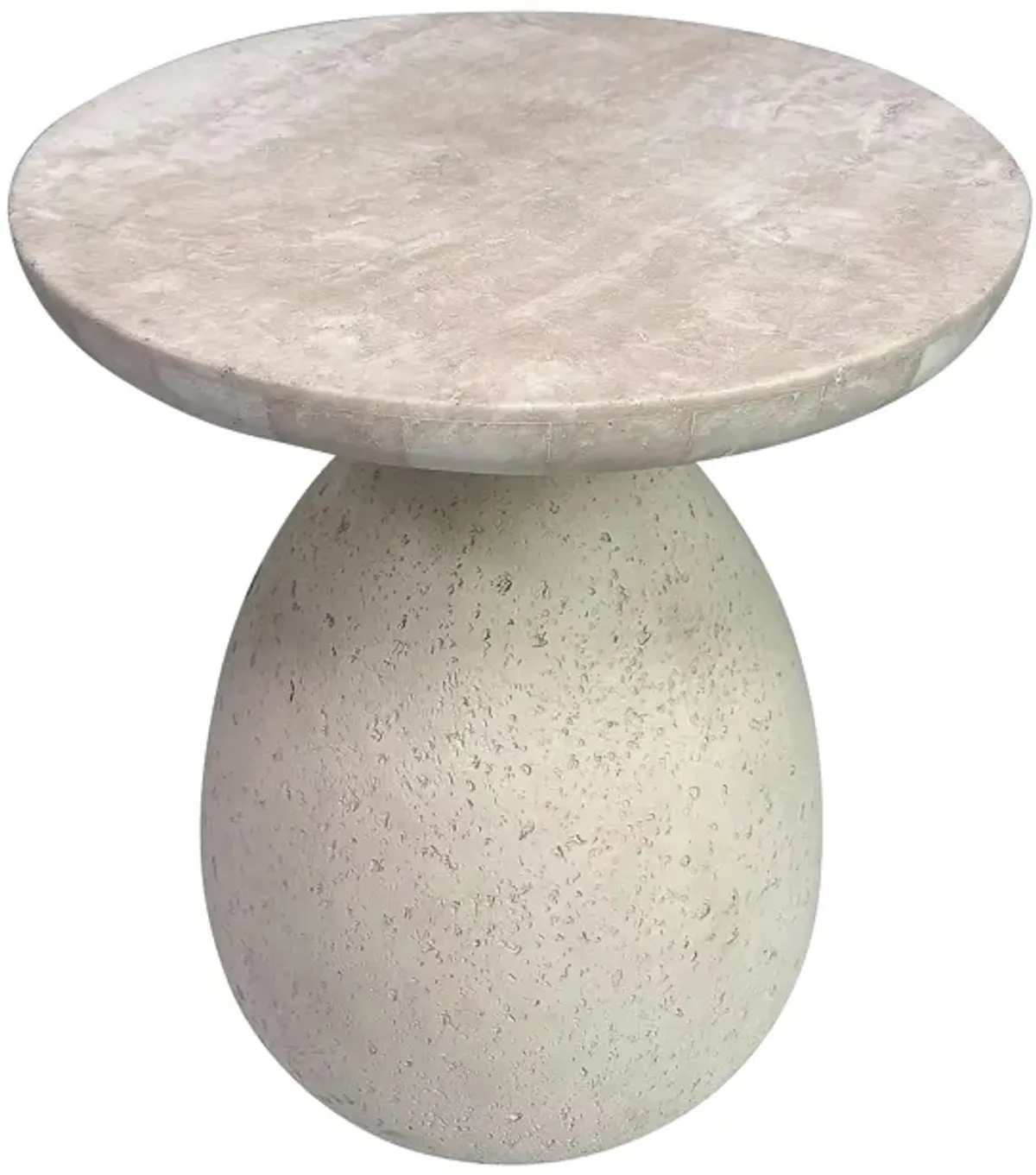 Gina Cream Travertine Side Table