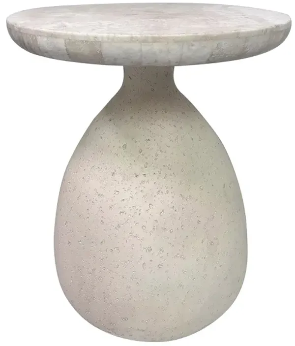 Gina Cream Travertine Side Table