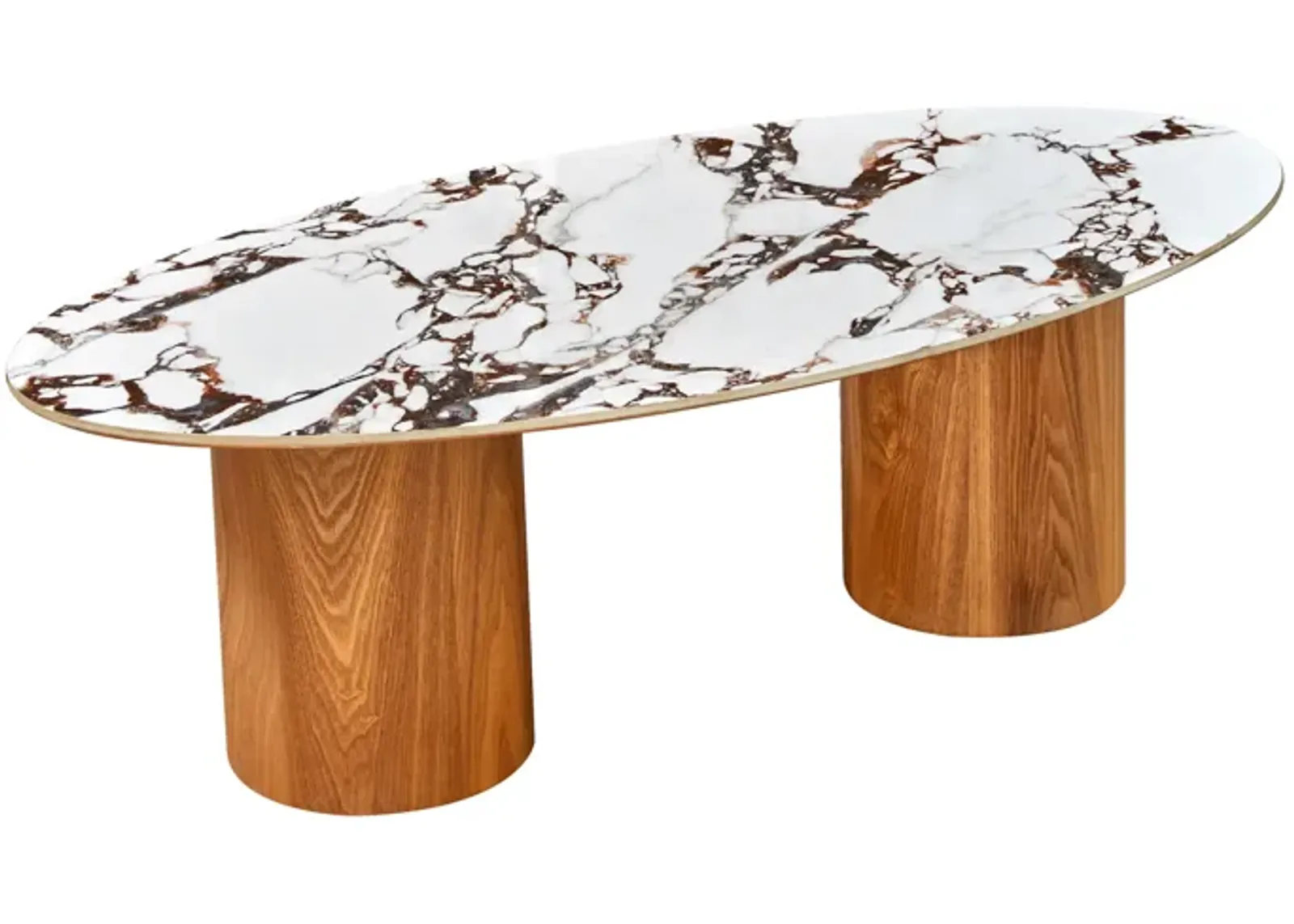 Tamara Marble Ceramic Oval Coffee Table