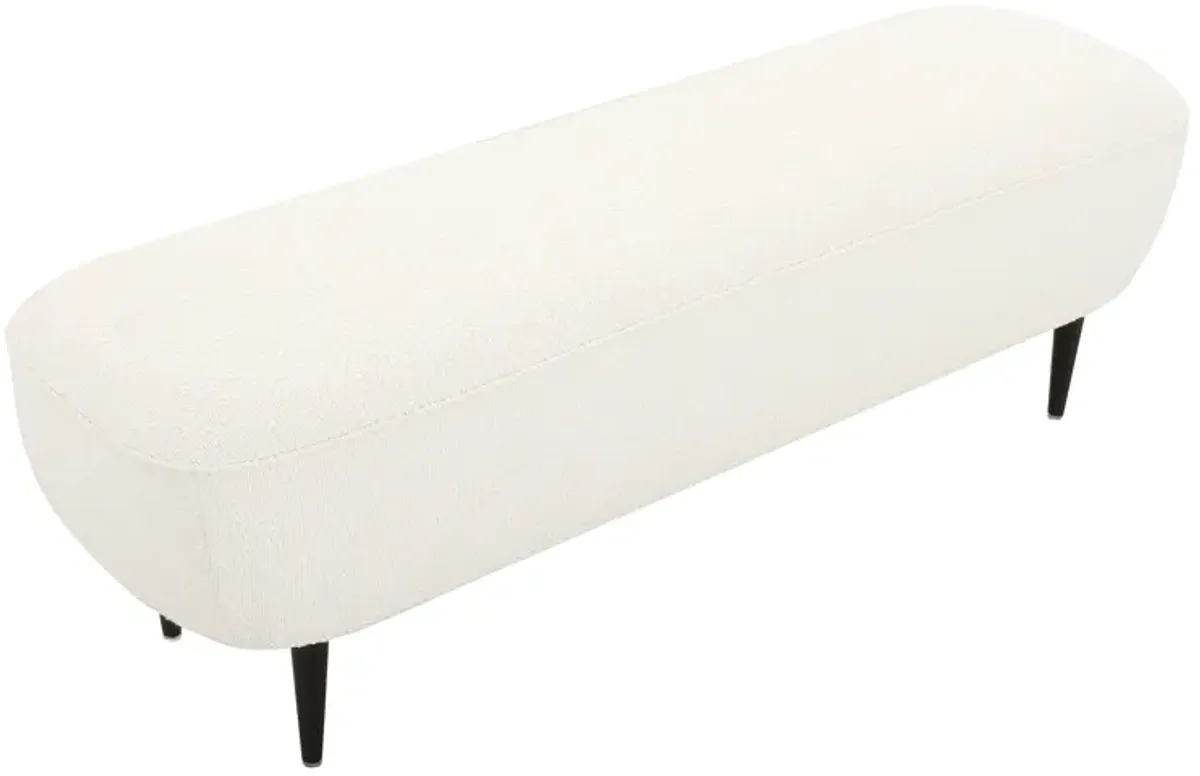 Denise Cream Boucle Bench