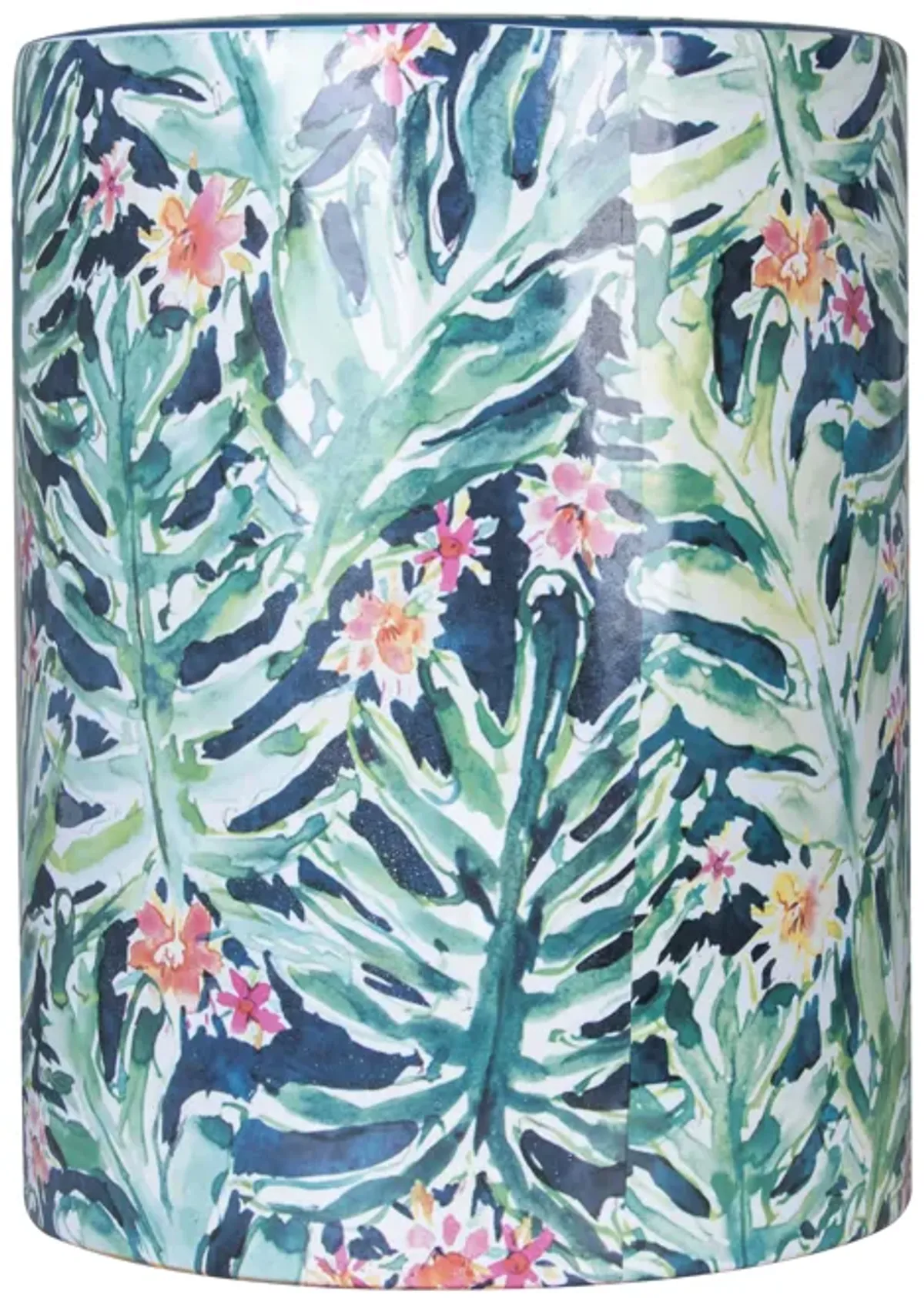 Taurus Ceramic Stool in Garden Print