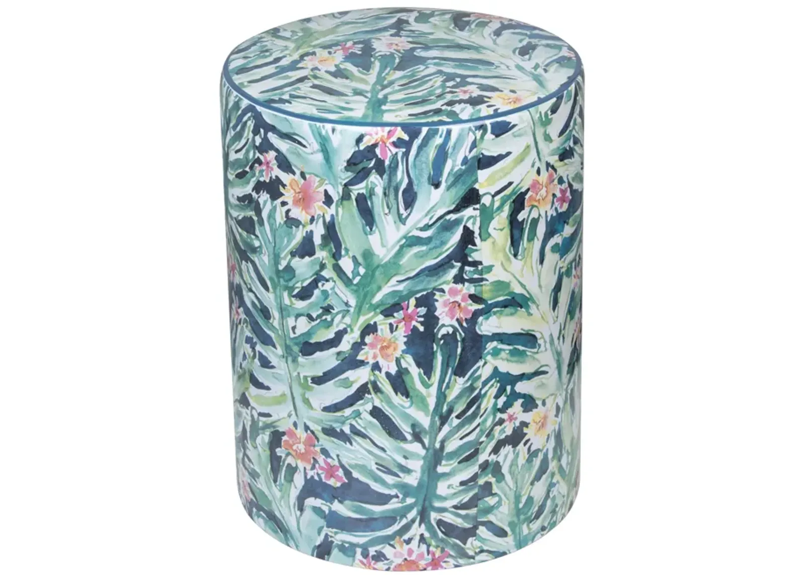 Taurus Ceramic Stool in Garden Print