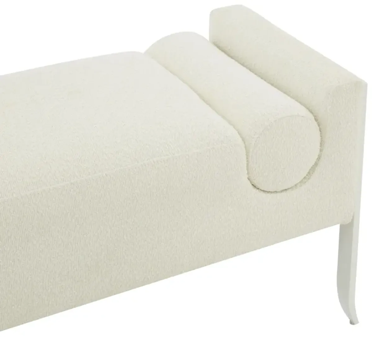 Ines Cream Boucle Bench