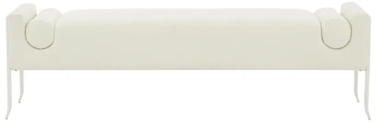 Ines Cream Boucle Bench