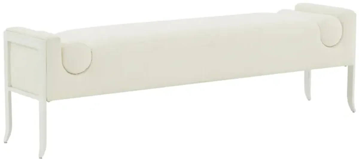 Ines Cream Boucle Bench