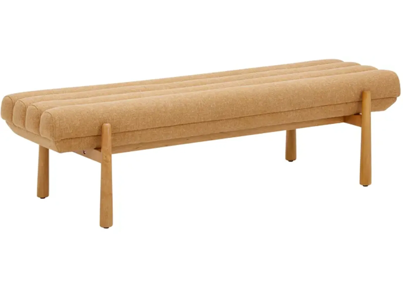 Julianna Sunflower Yellow Heavy Linen Bench