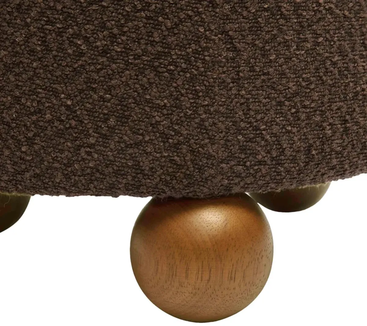 Jaine Chocolate Brown Boucle Stool