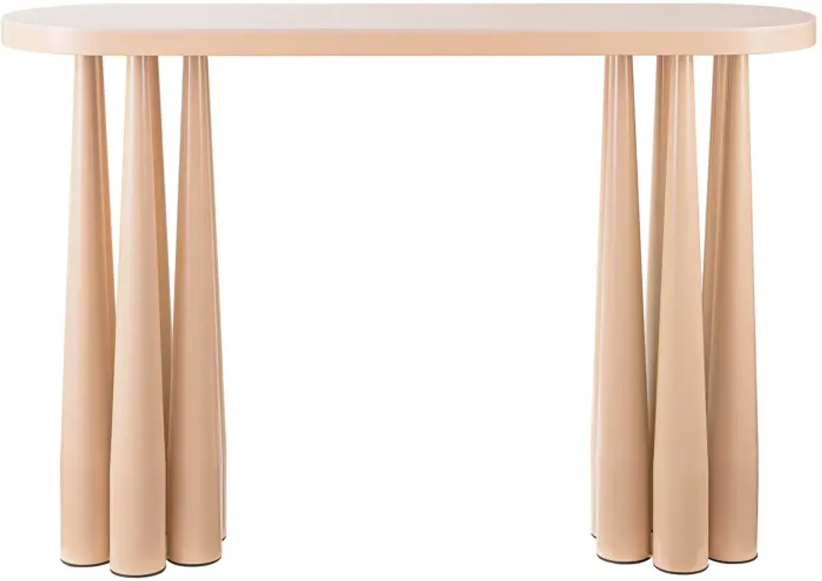 Titan Peach Rose Glossy Console Table