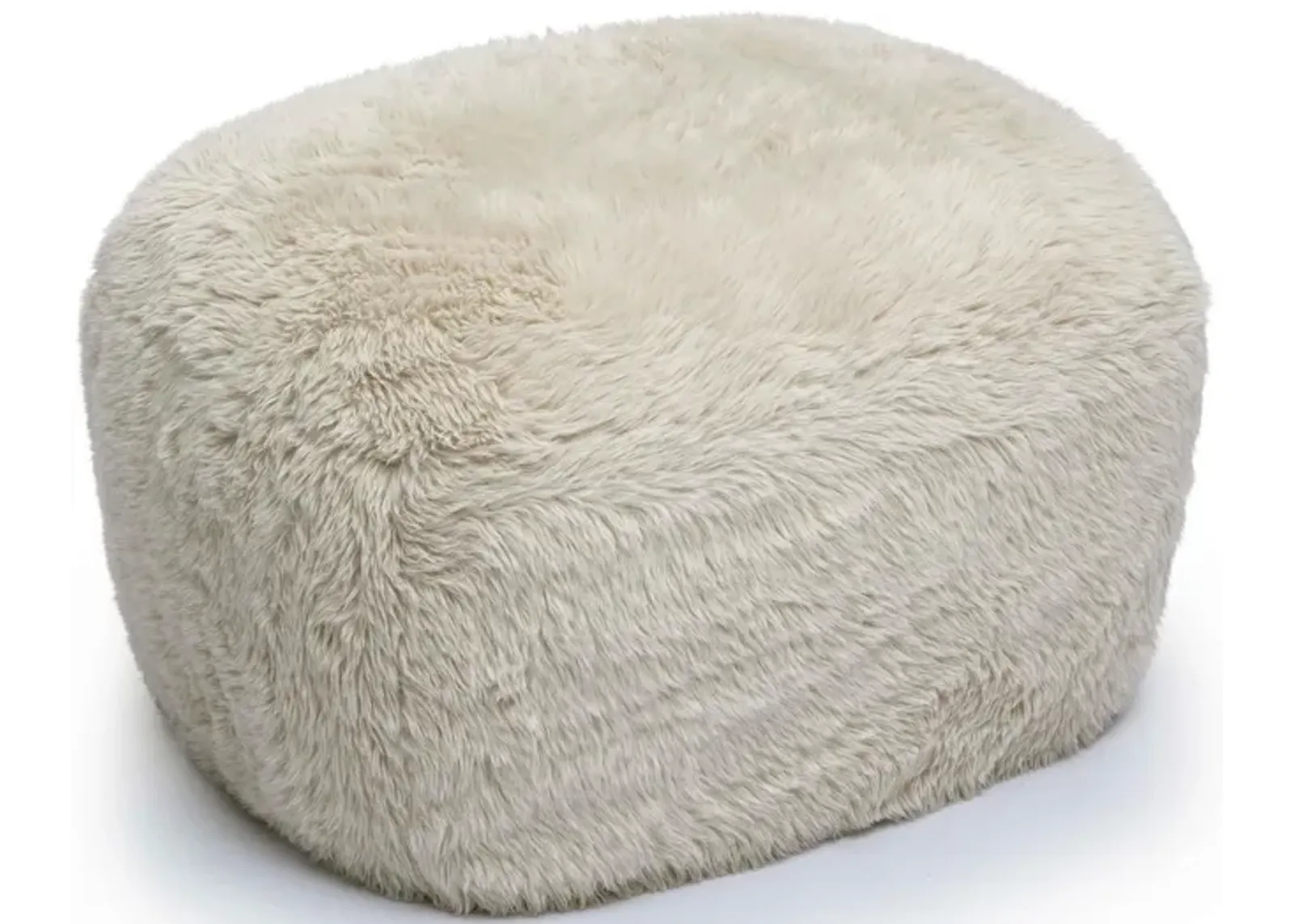 Britt Natural Vegan Shearling Ottoman