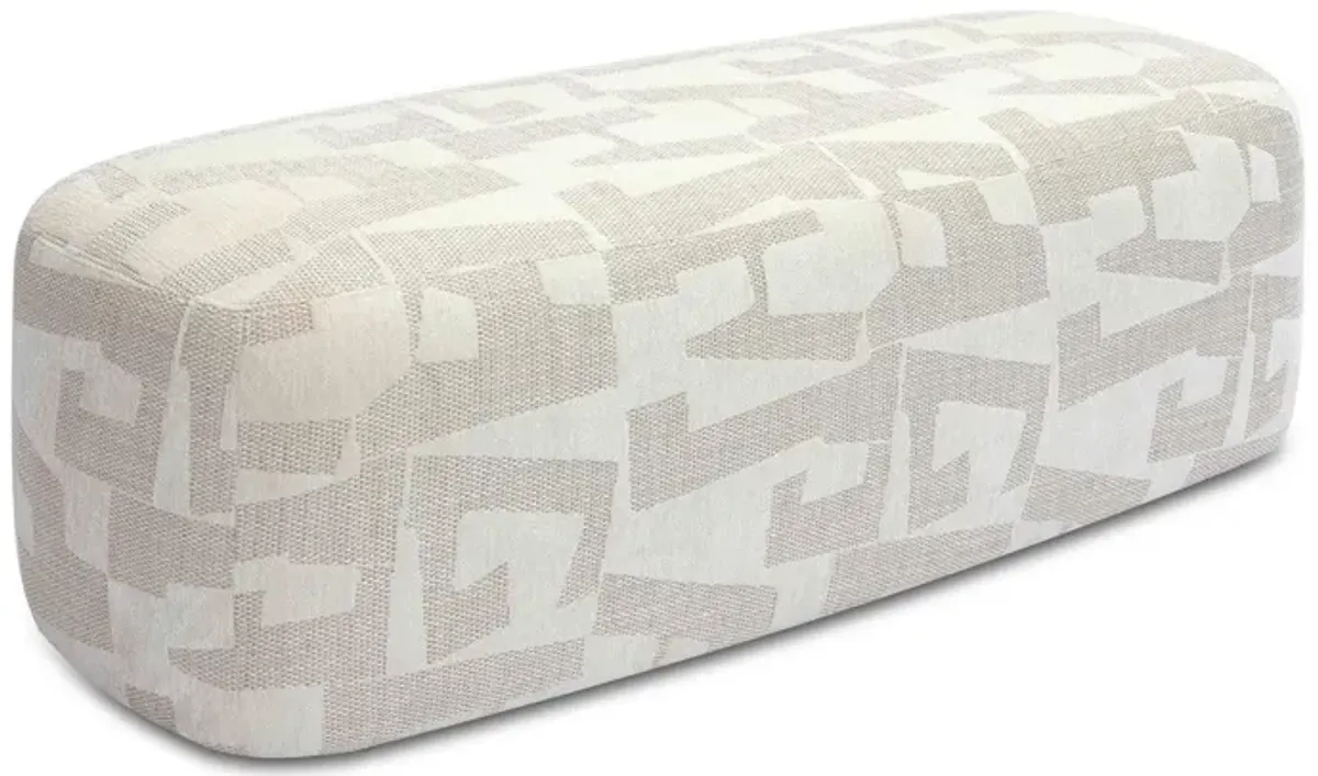 Graceland Cream Jacquard Bench