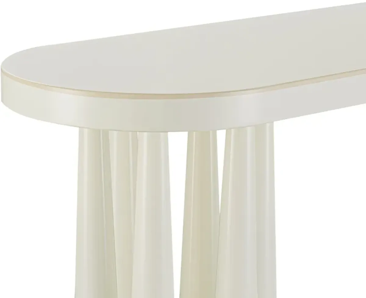 Titan Cream Glossy Console Table