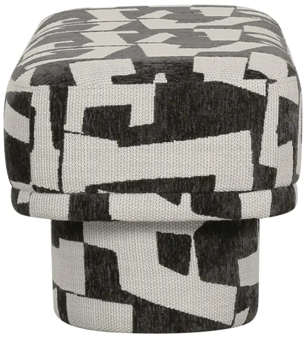 Lena Black and White Jacquard Bench