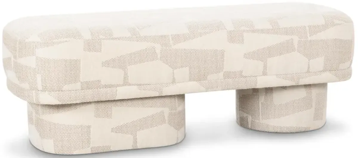 Lena Cream Jacquard Bench