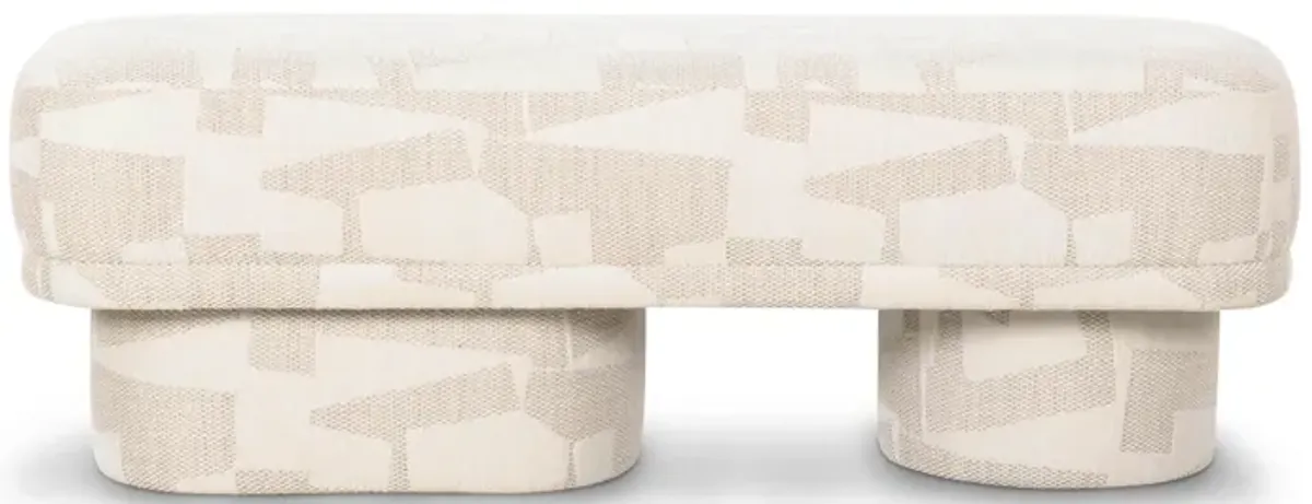 Lena Cream Jacquard Bench