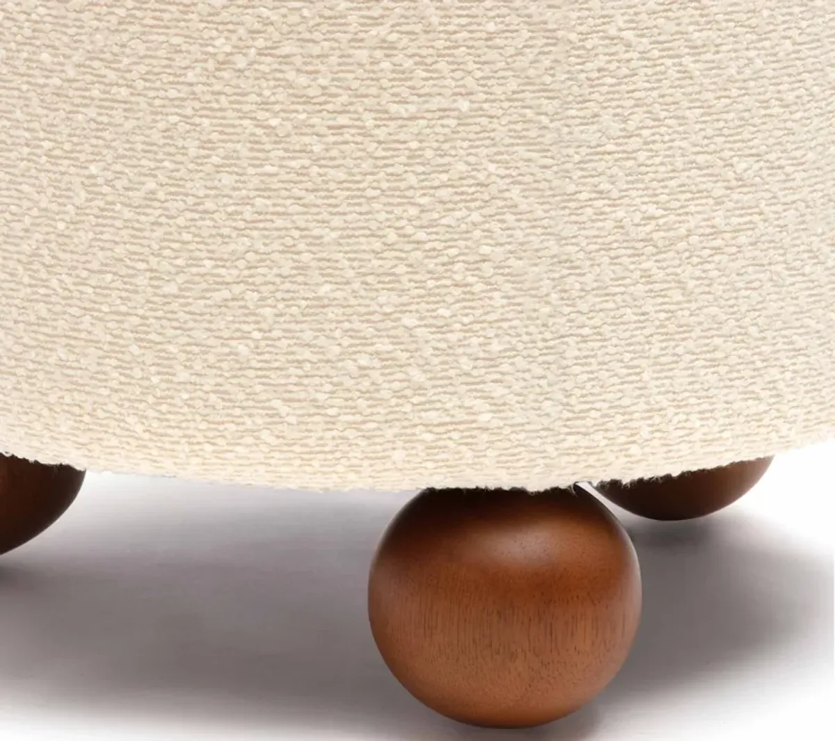 Jaine Cream Boucle Stool