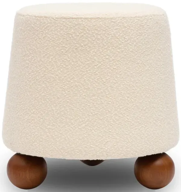 Jaine Cream Boucle Stool