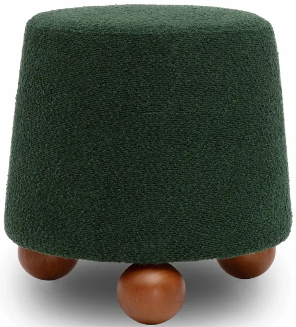 Jaine Forest Green Boucle Stool