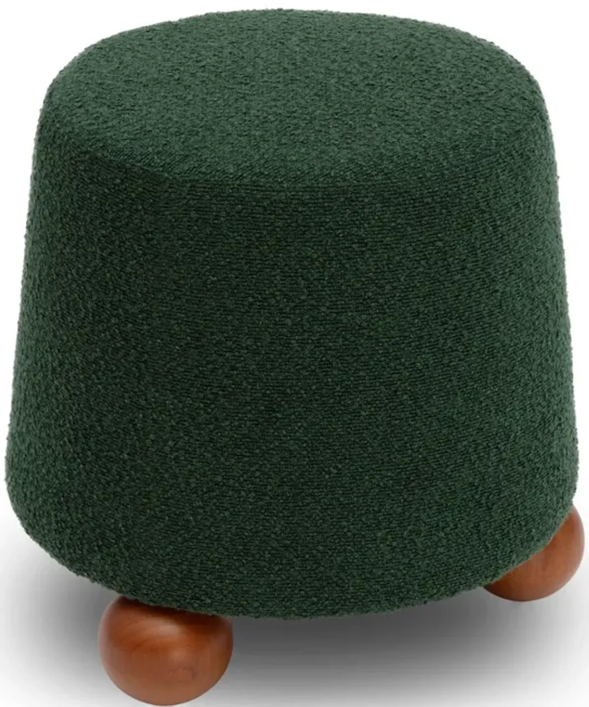 Jaine Forest Green Boucle Stool