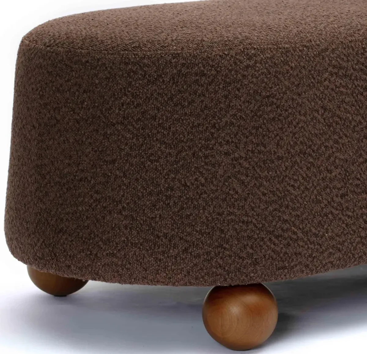 Jaine Brown Boucle Large Ottoman