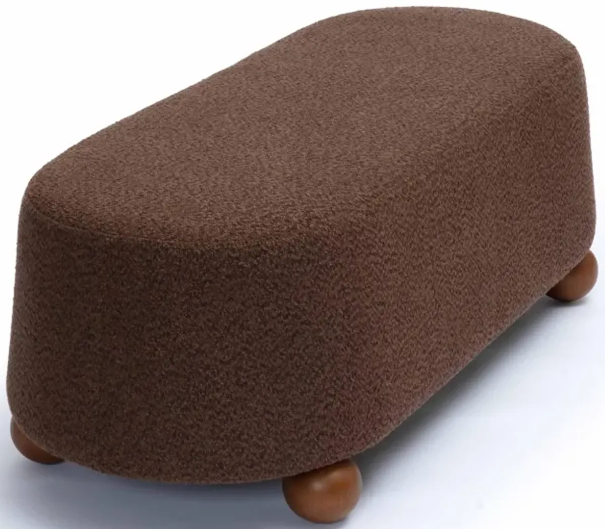 Jaine Brown Boucle Large Ottoman