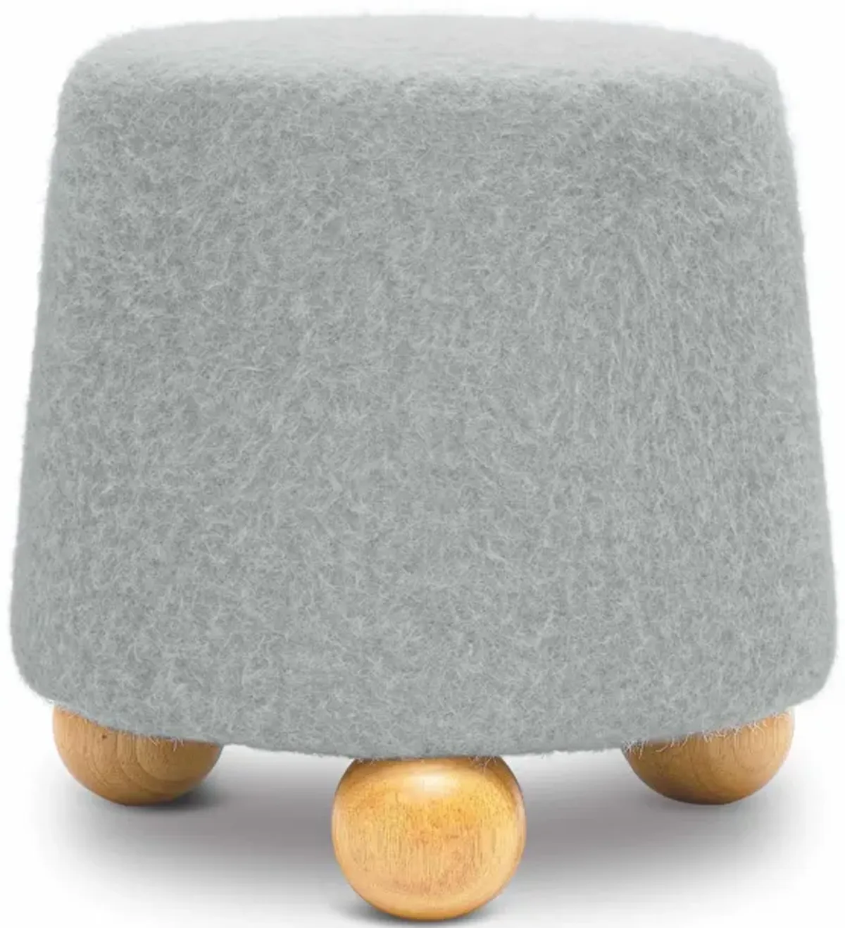 Jaine Stone Grey Loose Mohair Ottoman