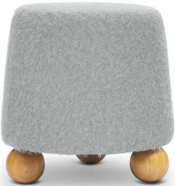 Jaine Stone Grey Loose Mohair Ottoman