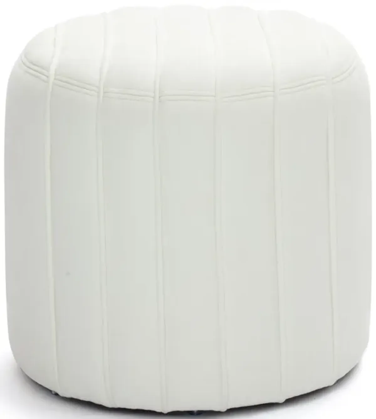 Pouch Cream Chenille Ottoman