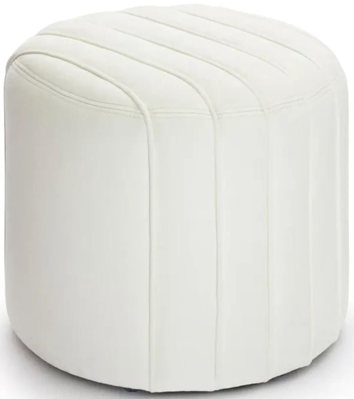 Pouch Cream Chenille Ottoman