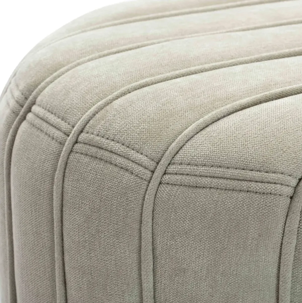 Pouch Mint Green Chenille Ottoman