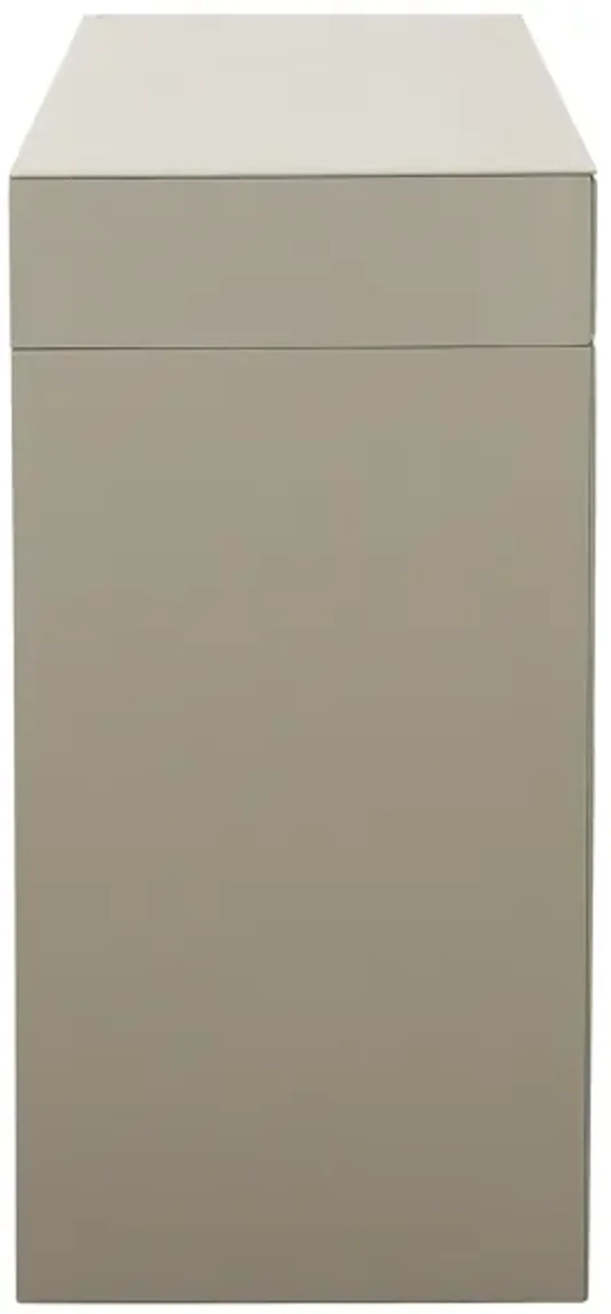 Raya Warm Grey Glass Console Desk
