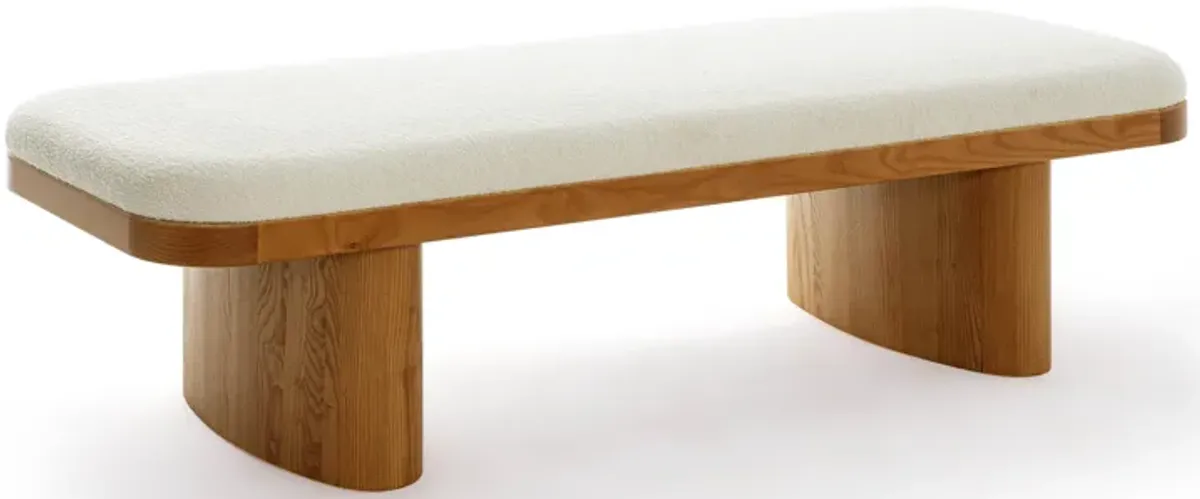 Ollie White Performance Boucle Large Bench