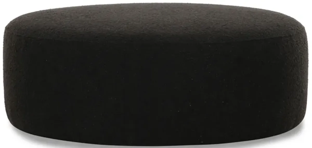Broohah Black Boucle Ottoman