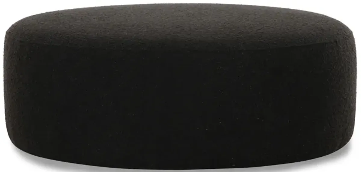 Broohah Black Boucle Ottoman