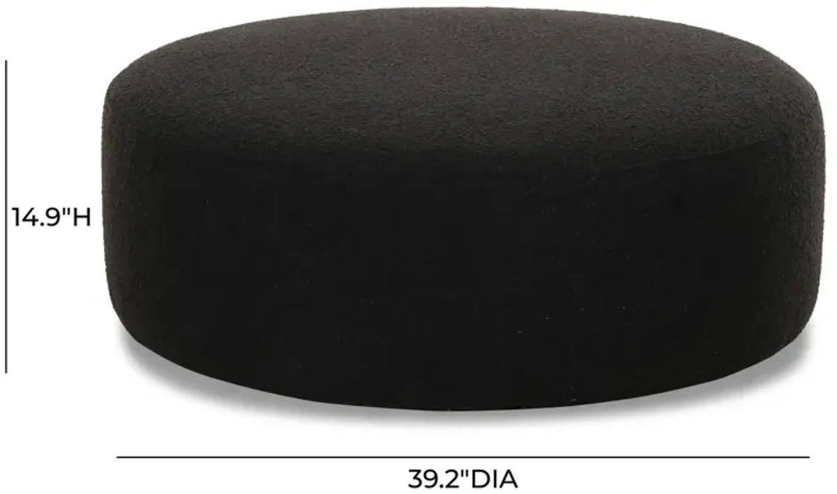 Broohah Black Boucle Ottoman