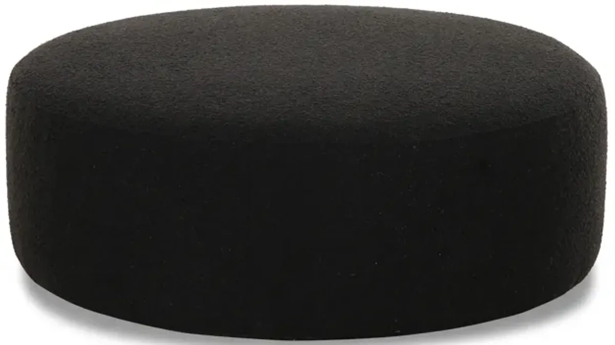 Broohah Black Boucle Ottoman