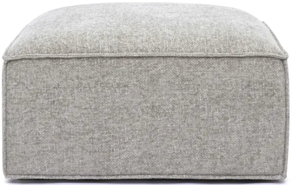 Mindy Taupe Chenille Basketweave Ottoman