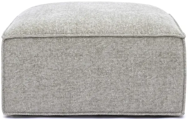 Mindy Taupe Chenille Basketweave Ottoman